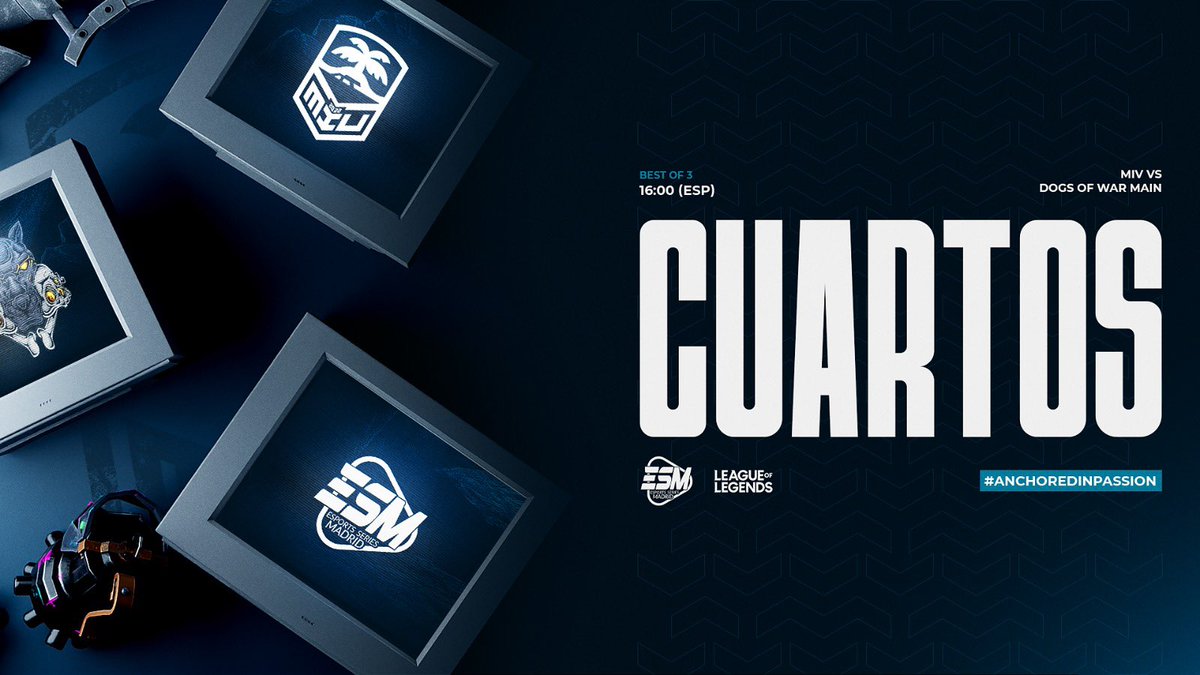 League Of Legends | <a href="/MadridinGame/">Madrid in Game</a>

Comienza en unos instantes la Fase Final del Clasificatorio a la Fase Presencial de <a href="/MadridinGame/">Madrid in Game</a>. 📍

Nuestro primer partido lo disputaremos contra el conjunto de @DOW_Dogs_of_War. 🐶

⏰ 16:00 🇪🇸
📺 twitch.tv/csitarr 

#AnchoredInPassion