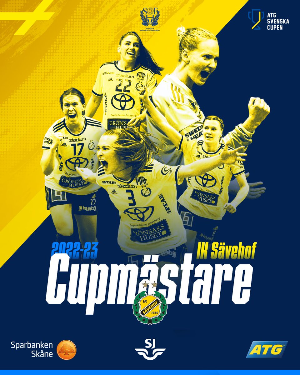 🏆 | Stort grattis hälsar vi IK Sävehof som tar hem titeln i ATG Svenska cupen säsongen 2022-23. Totalt vann Partillelaget finalen mot Höörs HK H 65 med 66–54. 

#atgsvenskacupen #atg
