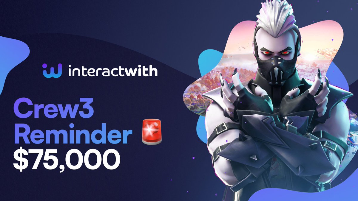 Crew3 Reminder 🚨 InteractWith is giving away $75,000 to 200 leaderboard winners!🏆 
Not a community member yet? Join us now! crew3.xyz/c/interact-wit…