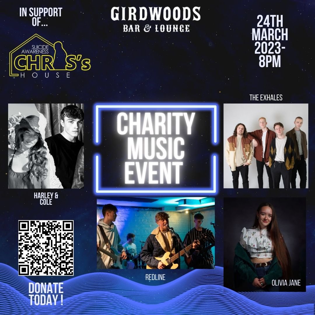 Come along to Girdwoods Wishaw for a charity music gig 🎸🎶 All proceeds going to @HouseChriss. All welcome to come along for a fun night and show support. #GirdwoodsWishaw eventbrite.com/e/live-music-e…
