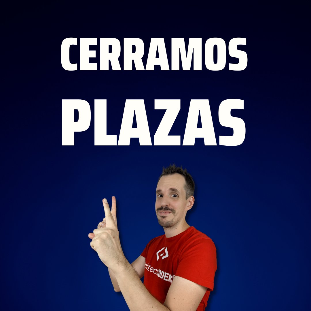 antonioleivag's tweet image. Última llamada 🔊

Hoy a las 23:59h damos por finalizado el acceso a #ArchitectCoders y damos comienzo a una nueva edición 🏁

Si quieres unirte aún estás a tiempo, toma acción ahora ⏰ tienes el enlace aquí 👉  architectcoders.com/lanzamiento/  vente a por todas!!