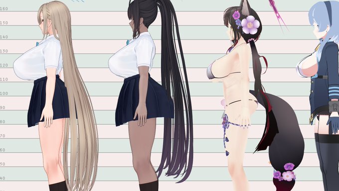 ゲーム立ち絵に合わせた調整したら
ドチャクソに元モデルから足と乳が長くなったけど
アスナと並べたら全然大丈夫!ってなったワカモー 