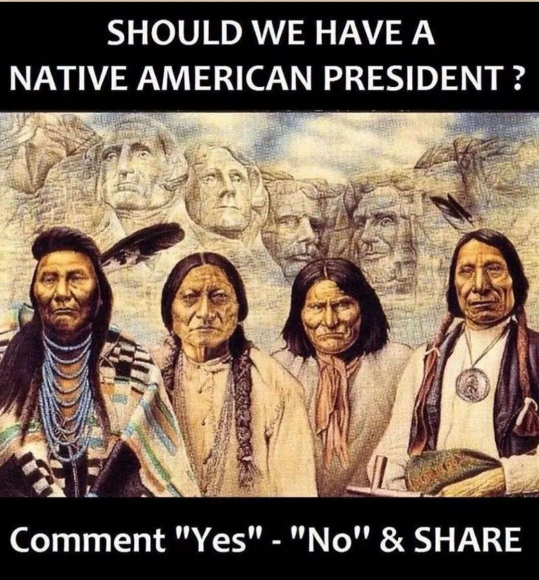 Nativetoday_'s tweet photo. Should We Have a Native American President? https://t.co/o3wufnMPyu
