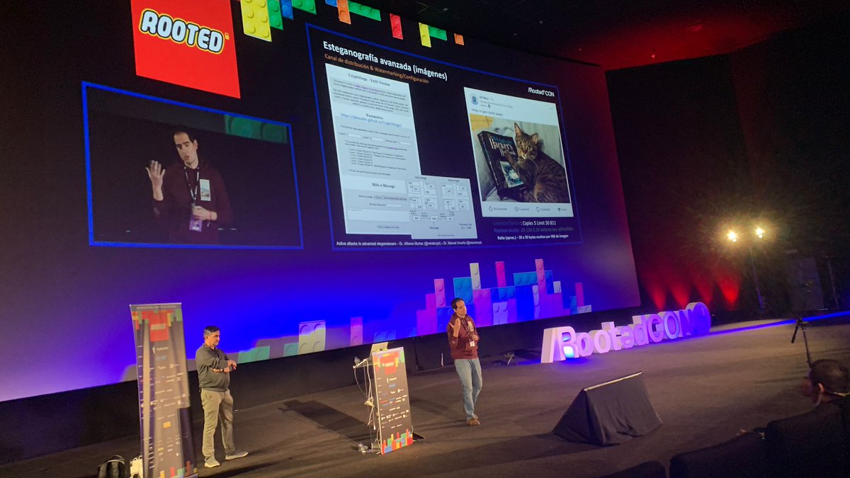 mindcrypt's tweet image. Semana intensa en @rootedcon. Agradecer los buenos comentarios por el track de @criptored y nuestra ponencia de Stegowiper. Gracias a @rootedcon y los nuevos colegas de viaje @ProtAAPP @securiters #hacktricks. Ahora a descansar... 😈
