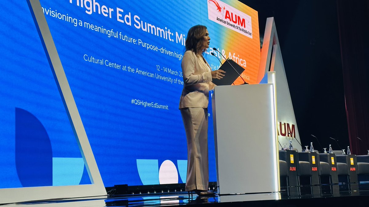 Africadean's tweet photo. Impressive start to the @QS MENA conference at the American University of the Middle East (AUM). 
Style and and genuine commitment to education and standards. 
@HenleyBSchool and the University of Reading delighted to support as well as the @AABSchools https://t.co/Vkf84D6DKQ