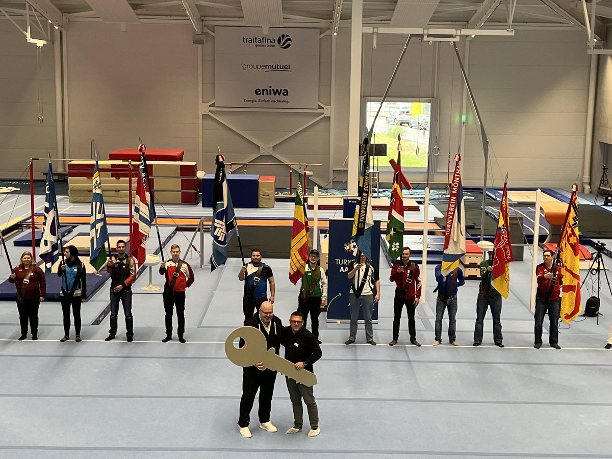 satusgr's tweet photo. Wir gratulieren dem Aargauer Turnverband zur Eröffnung des Traitafina Turnzentrums in Lenzburg. Wir sind stolz als Satus NWZS einen Beitrag dazu geleistet zu haben! 

#turnsportaargau #swissgymnastics #swissolympic https://t.co/nthXhi3jqK