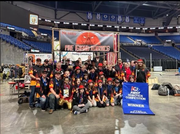 MuscatineCSD's tweet photo. Our Fire Island Robotics, FRC Team 6420, ended up winning the whole regional competition in St Louis this weekend!! That qualifies FRC for the World Championships in Houston TX (3rd time in 7 seasons) held April 19-22!
We are SO proud! 

#FRC6420 #MuskieSchools https://t.co/oDu4rjhyoq