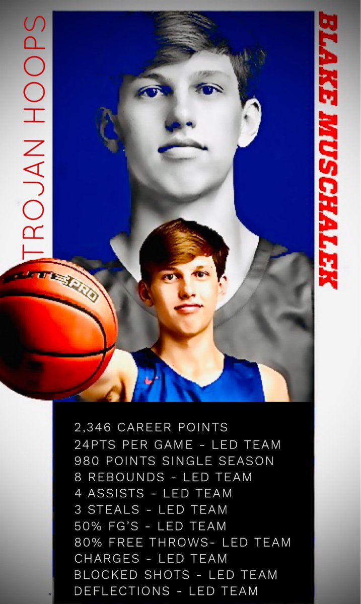 🔘2x 6A District Offensive Player of the Year 
🔘All-Time Leading Scorer in School History (2,346 pts) 
🔘2x All-State 1st Team 
🔘2x All-District 1st Team  
🔘4x All-Academic Team 
🔘Led team to Final-Four 
1st time in 8 years <a href="/MuschalekBlake/">Blake Muschalek</a> <a href="/TAPPSbasketball/">TAPPS Basketball</a> <a href="/TXPSbasketball/">Texas Private School Basketball</a>