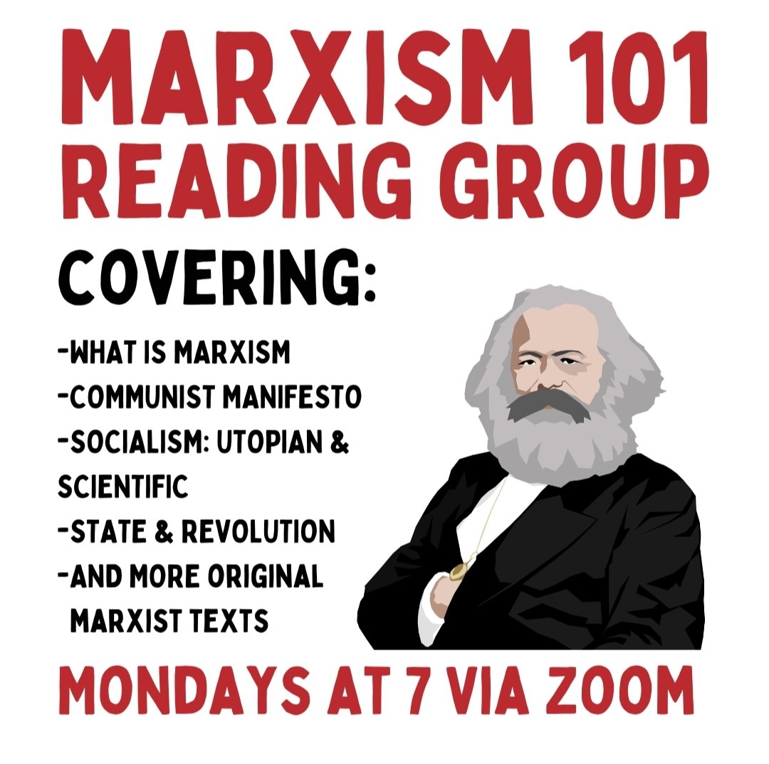 NottsMarxists's tweet photo. We are starting a Marxism 101 reading group, covering the classics of Marxism, on 7pm on Mondays via Zoom. If you're interested DM for information on how to join https://t.co/jRtVN6RuQg
