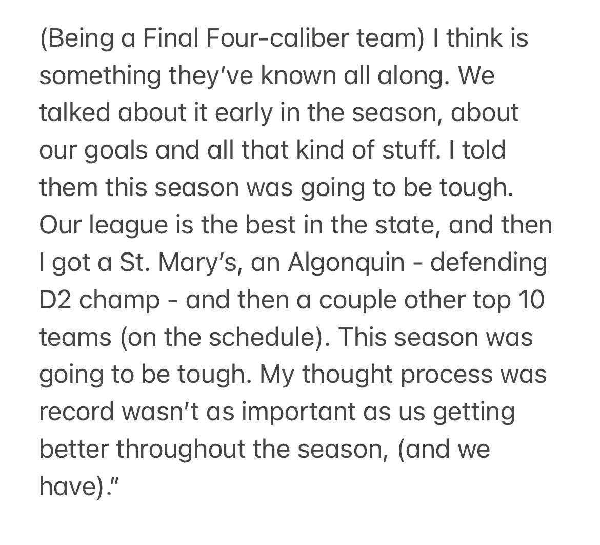 Caught up with No. 13 Billerica/Chelmsford HC Ray Monroe a couple days ago, talked about the mentality of his team entering the tourney with an 8-11-1 record: