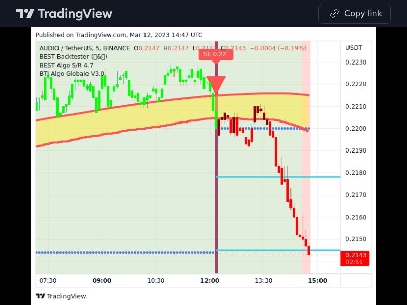 TradingView trade AUDIO 5 minutes