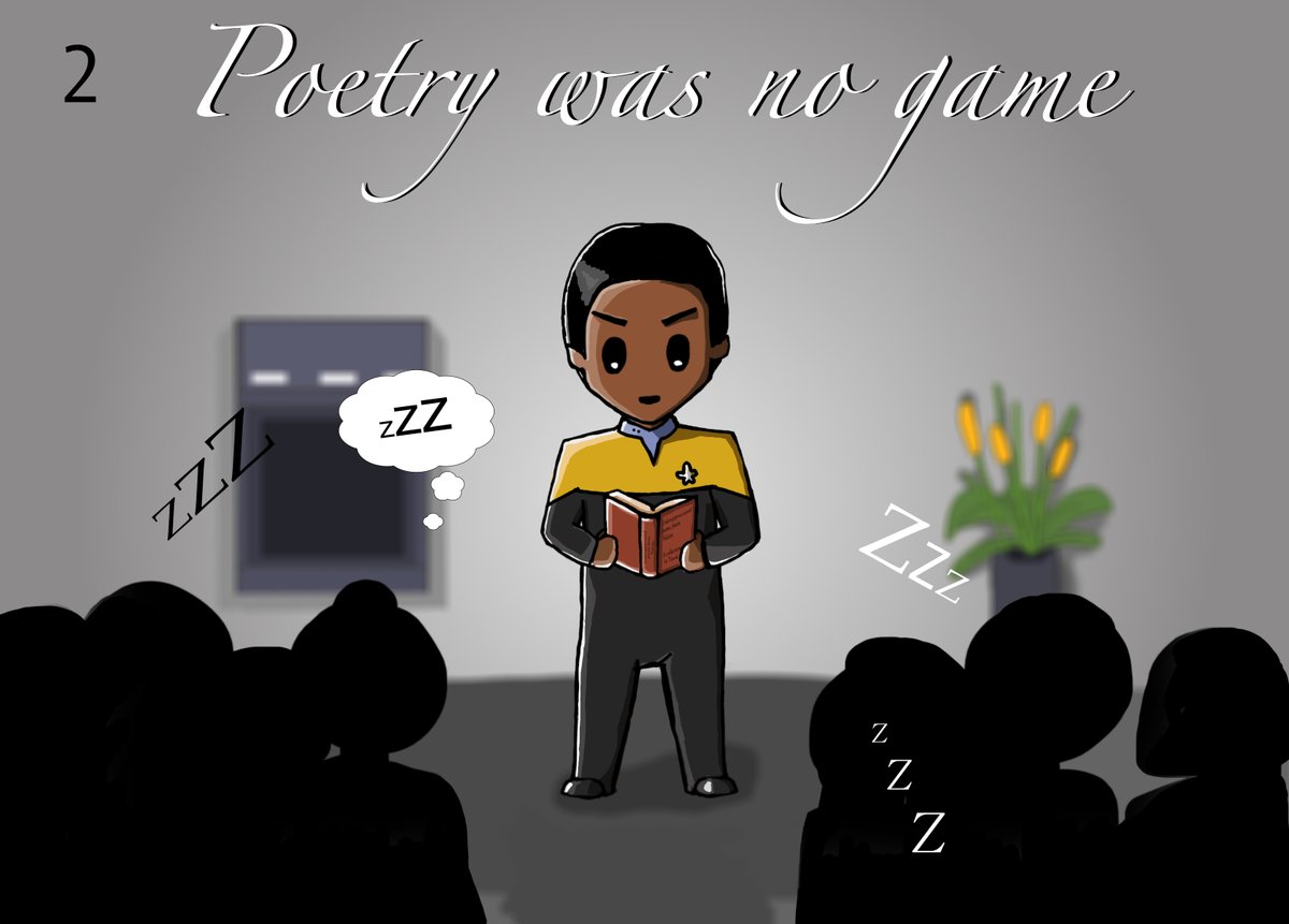 Amalgam000_JC's tweet photo. T’was talent night on #Voyager... 😆
Did I include a limerick? Why yes, yes I did 😏 (Enlarge the pics to read...) Thank/blame #TheDeltaFlyers for that! 😋 Hehe...
#IfIMissIGetToBeCaptain #Voyagerfanart #StarTrekVoyager #CartoonVoyager #CreativeProcrastination #Coda #JCfanart https://t.co/0hH1SvcbLe