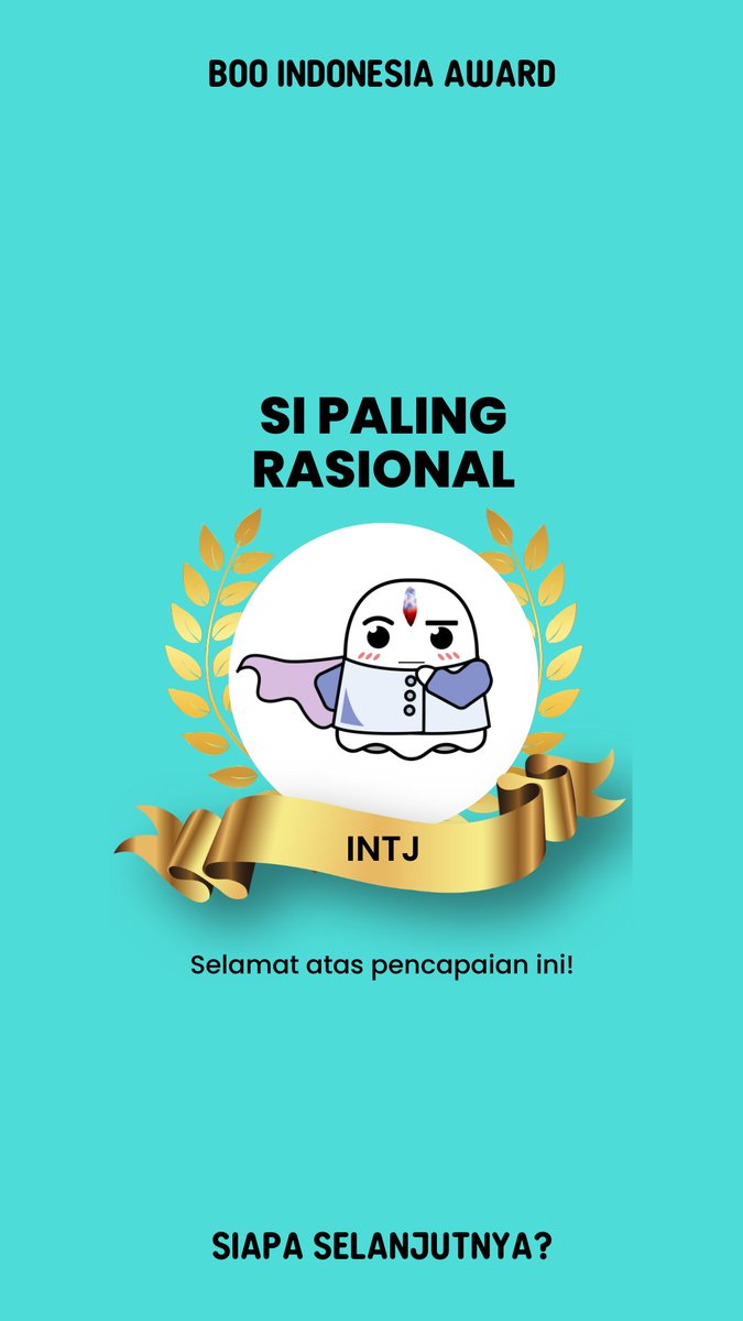 Boo_Indonesia's tweet photo. Sebuah penghargaan untuk INTJ!
#INTJ #INTJmemes #memeINTJ #16personalities https://t.co/niMcqxBTaQ
