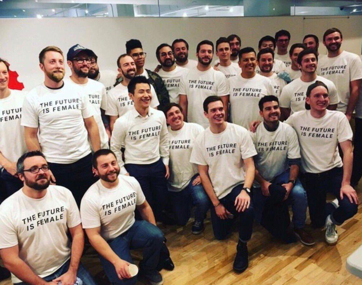 I cannot see any husbands in this picture.