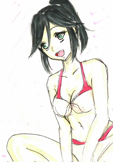 「松浦果南を描くと、傘木希美が描きたくなる～」ラクガキ。 