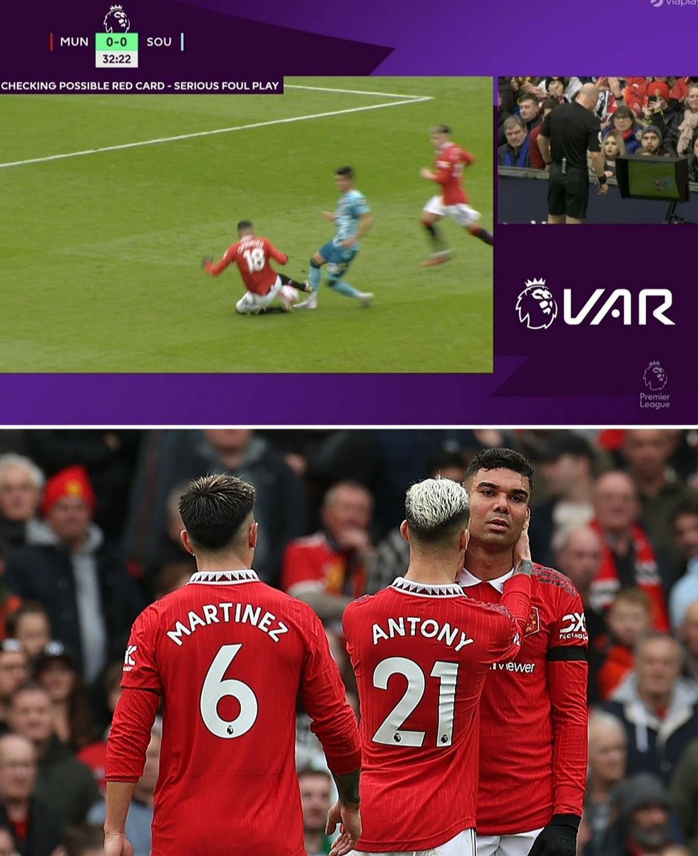 MUFCI2009's tweet photo. Padahal kaki Casemiro keangkat gegara keceletot bola yaak https://t.co/zUgYa8WAau