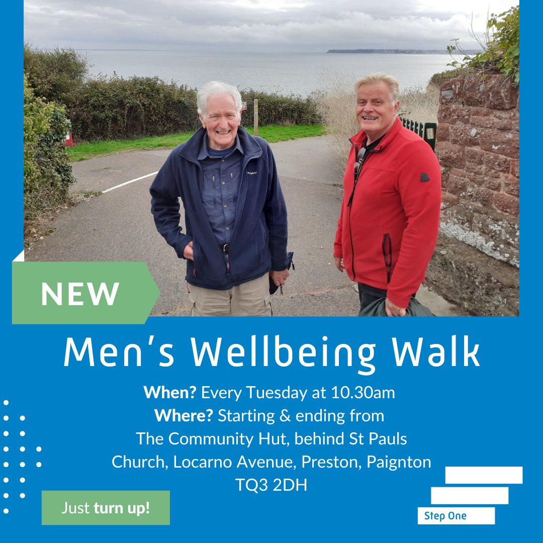 steponecharity's tweet image. Join our weekly Men's Wellbeing Walk this March 🚶

To find out more, visit bit.ly/3DUYrOz, contact Dom at Dominic.Bryant@steponecharity.co.uk or feel free to just turn up on the day!