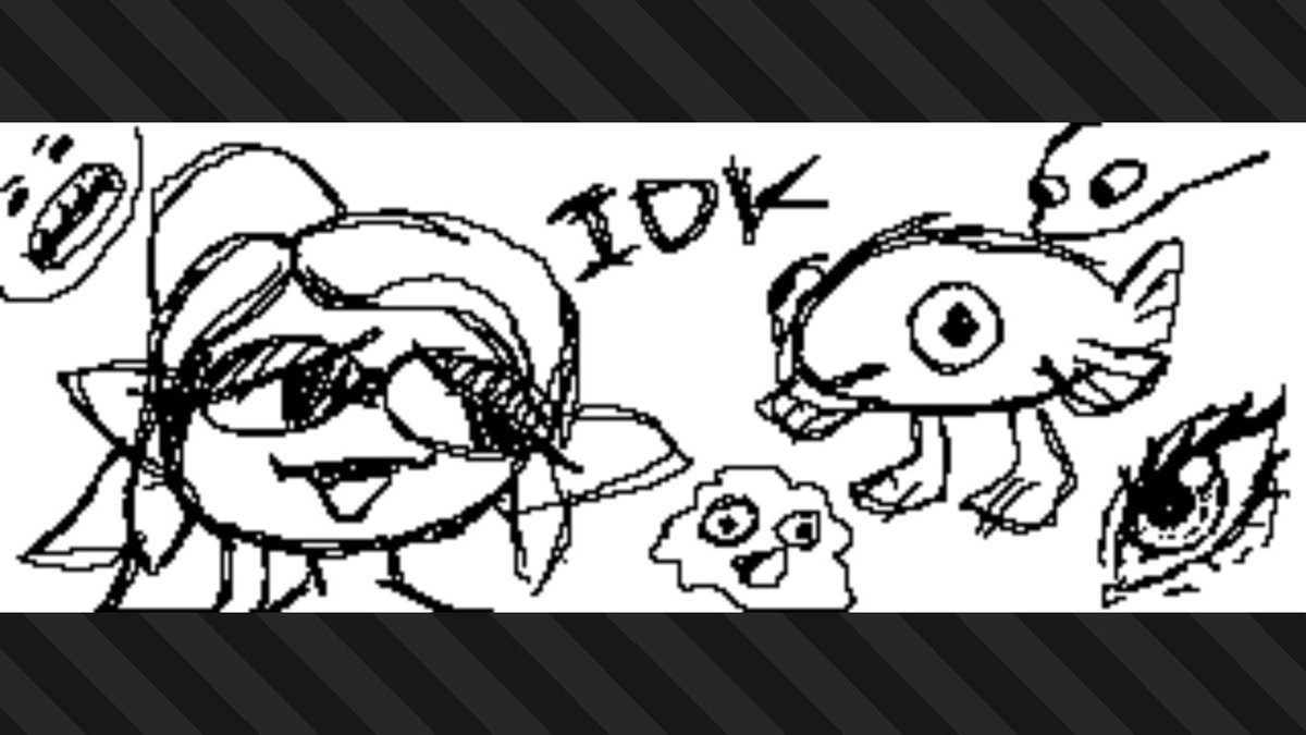 ArtistSeal's tweet photo. Don't know what to draw for my splatoon thingy so I just doodled. It's weird to be able to post from the switch while not having used twitter for over a year #Splatoon3 #NintendoSwitch https://t.co/BD45Fr1jYn