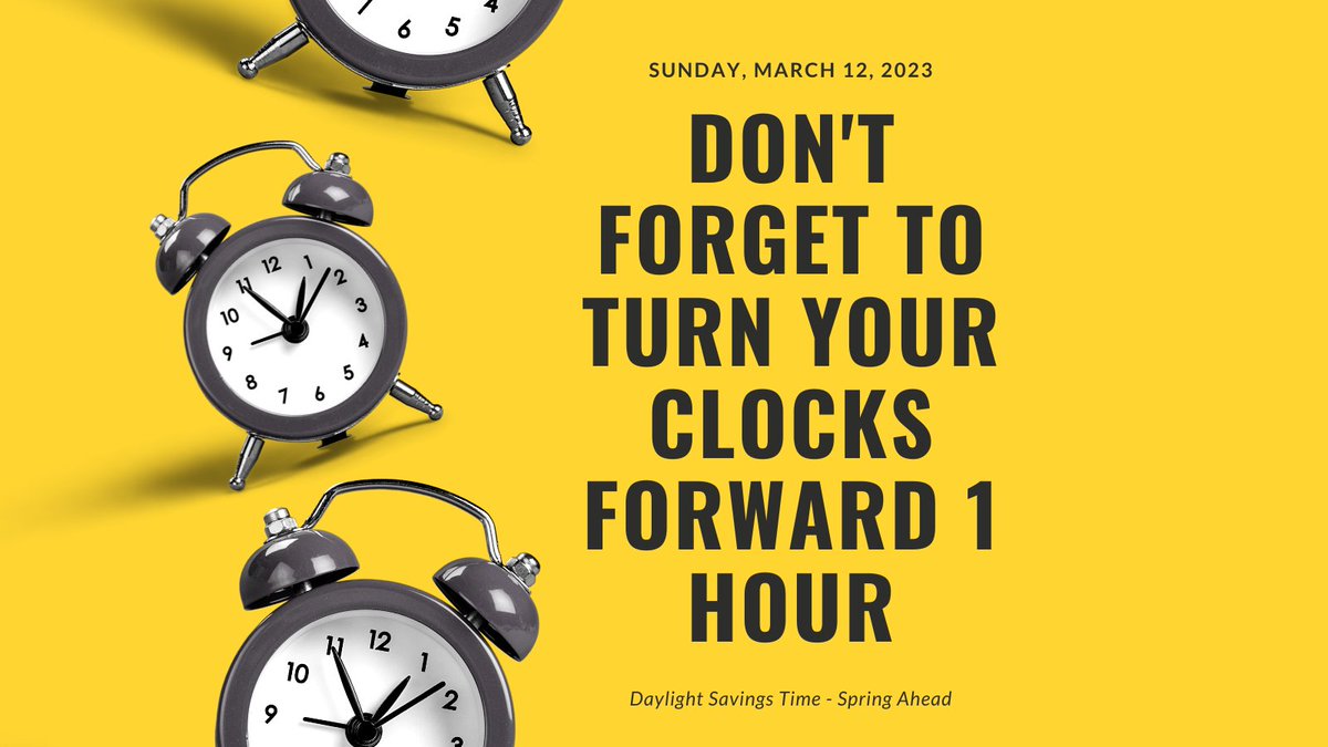 CCA_K8's tweet photo. Daylight Savings Time! Don't forget to turn your clocks forward 1 hour - spring ahead! https://t.co/aYB6tpZnBs