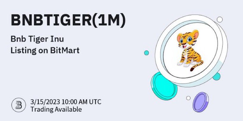 AltGemHunter's tweet photo. Let's take a look at @BNBTiger, the gem $BNBTiger 🐅 listing soon @BitMartExchange !

#BNBTIGER -Fierce. Firm. Victory！
CA: 0xac68931b666e086e9de380cfdb0fb5704a35dc2d

🔥 CMC &amp; CG 
🔒Liq Locked
💎38K Holders
🔰Audited

Next 👉#SHIBA #babydoge

📈: https://t.co/vDwuz2mSf6 https://t.co/sXdLvQq3OA
