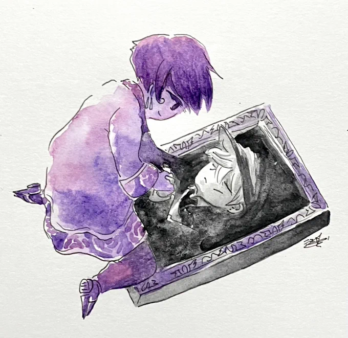 #水彩行進曲 『紫』この色は君のすぐ隣で愛を語るには相応しい色だと僕は思う。~ MM24時。 