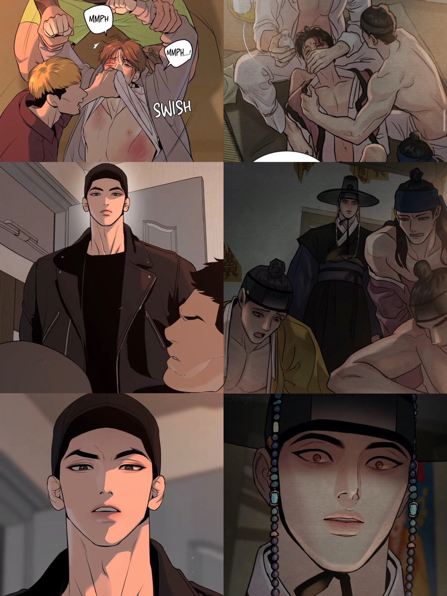 given19days's tweet photo. estos paneles de jinx me hicieron revivir este momento de pintor nocturno 💔

#Jinx #징크스 #PainterOfTheNight #야화첩 https://t.co/yiN1B9X6Mf