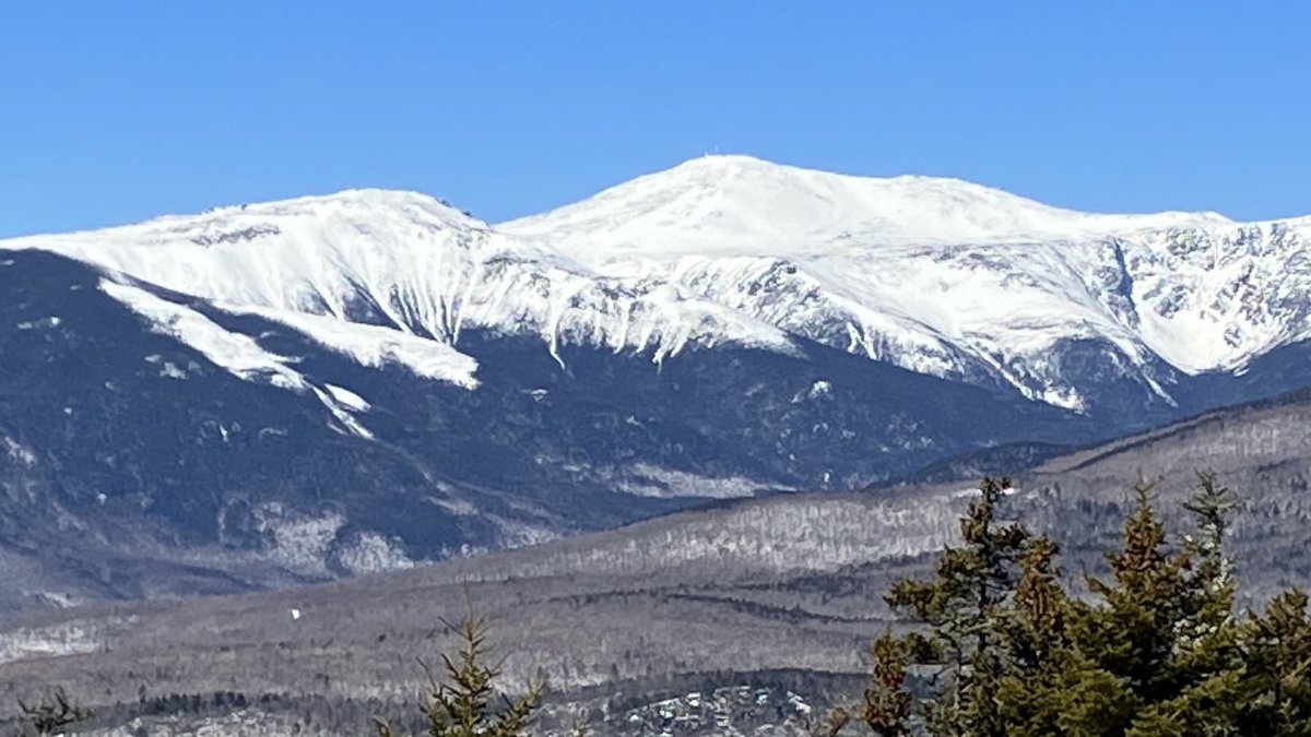 That blue bird sky with mt Washington in the background.  Just outstanding views today.   Great day to be on skis.