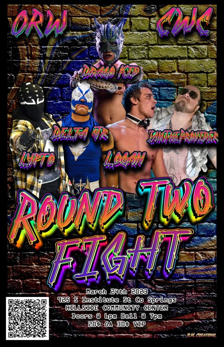 We have a legendary Fatal 5-Way match for you! #IAmTheProvider @Lypto_303 @Deltajr @loganaustinpro and the young legend @DragoKid_Mx will all do battle!!!! Tickets in our bio! #ProWrestling #aew #impact #AAA #NJPW #GCW #ColoradoWrestling #IndyWrestling #CWC