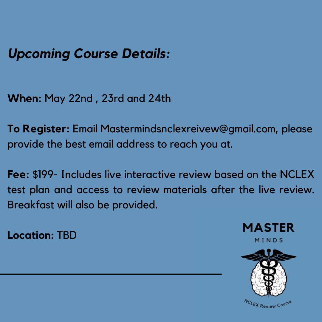 mmnclexreview's tweet photo. Register now for our upcoming NCLEX review course! https://t.co/67Z9X9f8L1