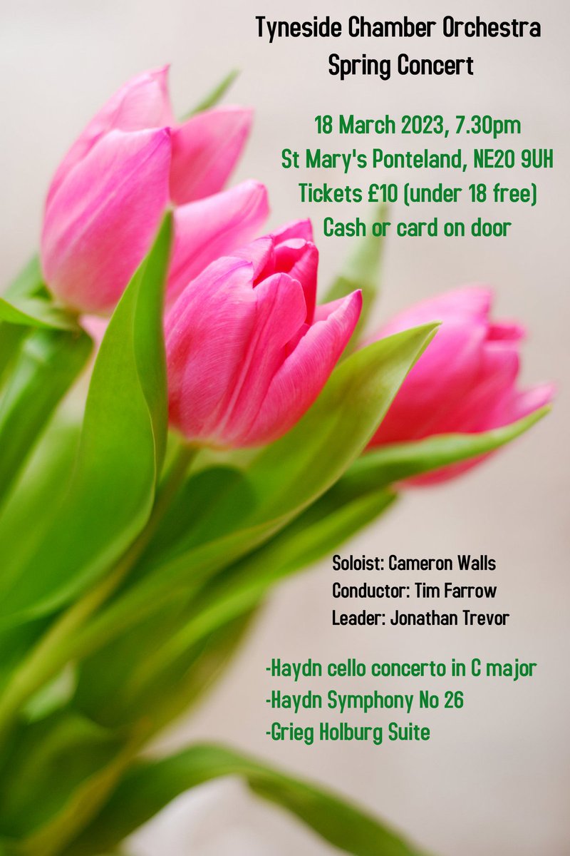 It's just less than a week away 😊. Come and hear Cameron Walls play Haydn's C major cello concerto. It sounds fab 🎼🎻👍.