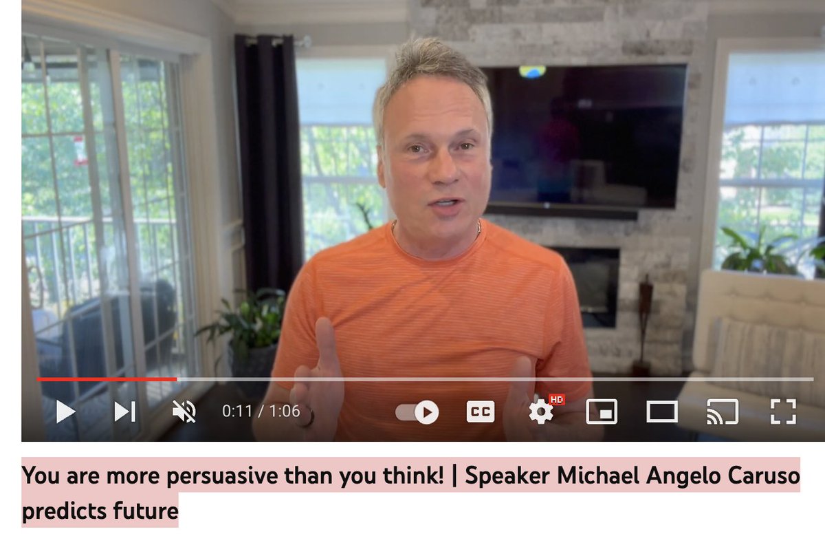 MichaelACaruso's tweet image. You&apos;re more persuasive than you think!  Speaker Michael Angelo Caruso helps with an extremely useful life skill.  

#WorkHacks #LifeHacks #selling #MichaelACaruso youtu.be/xRu9gN5aPAA