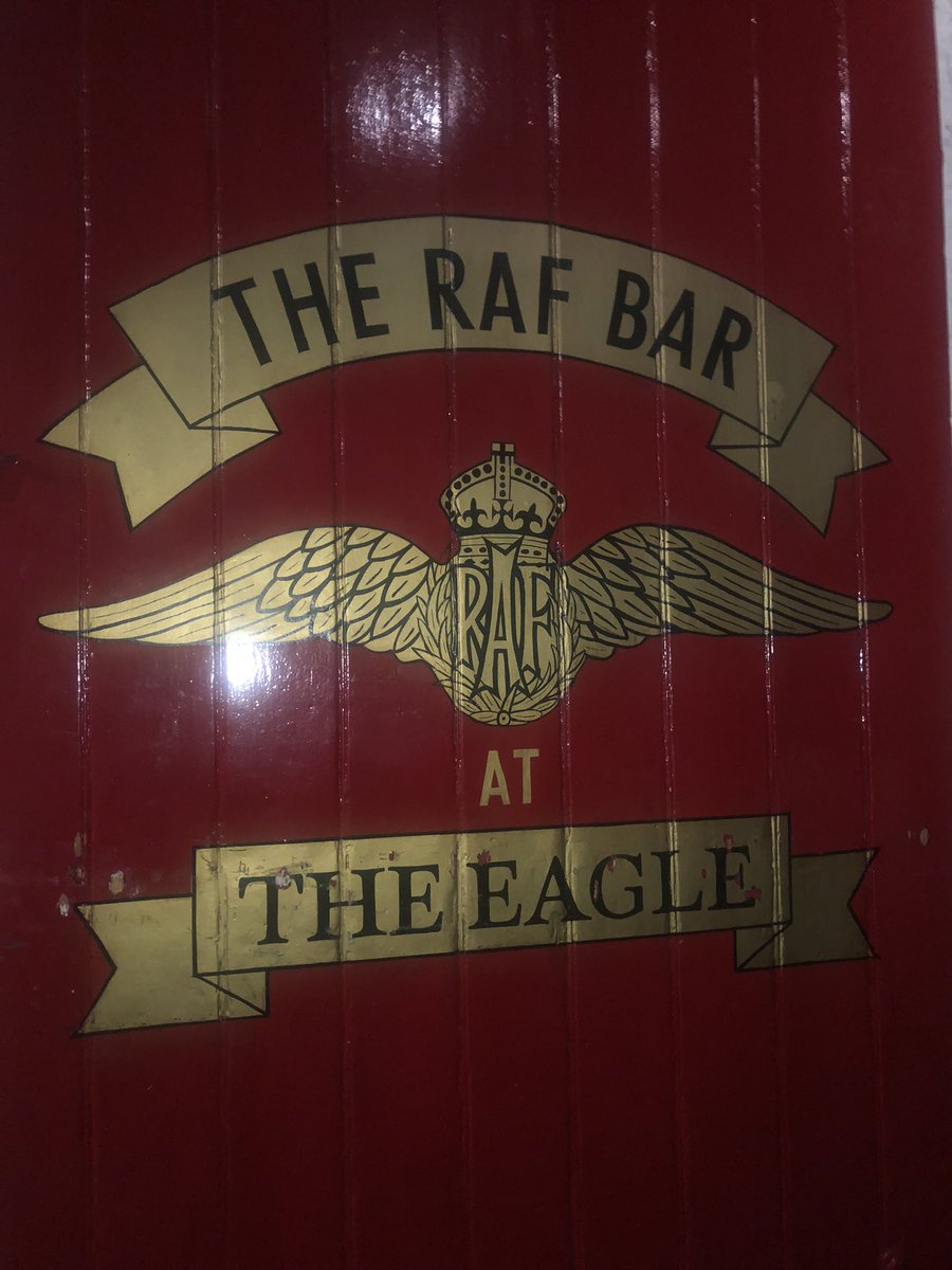 nannygail's tweet photo. Dinner in this very historical pub #rafbar #theeaglecambridge https://t.co/JEQYEsbpGD