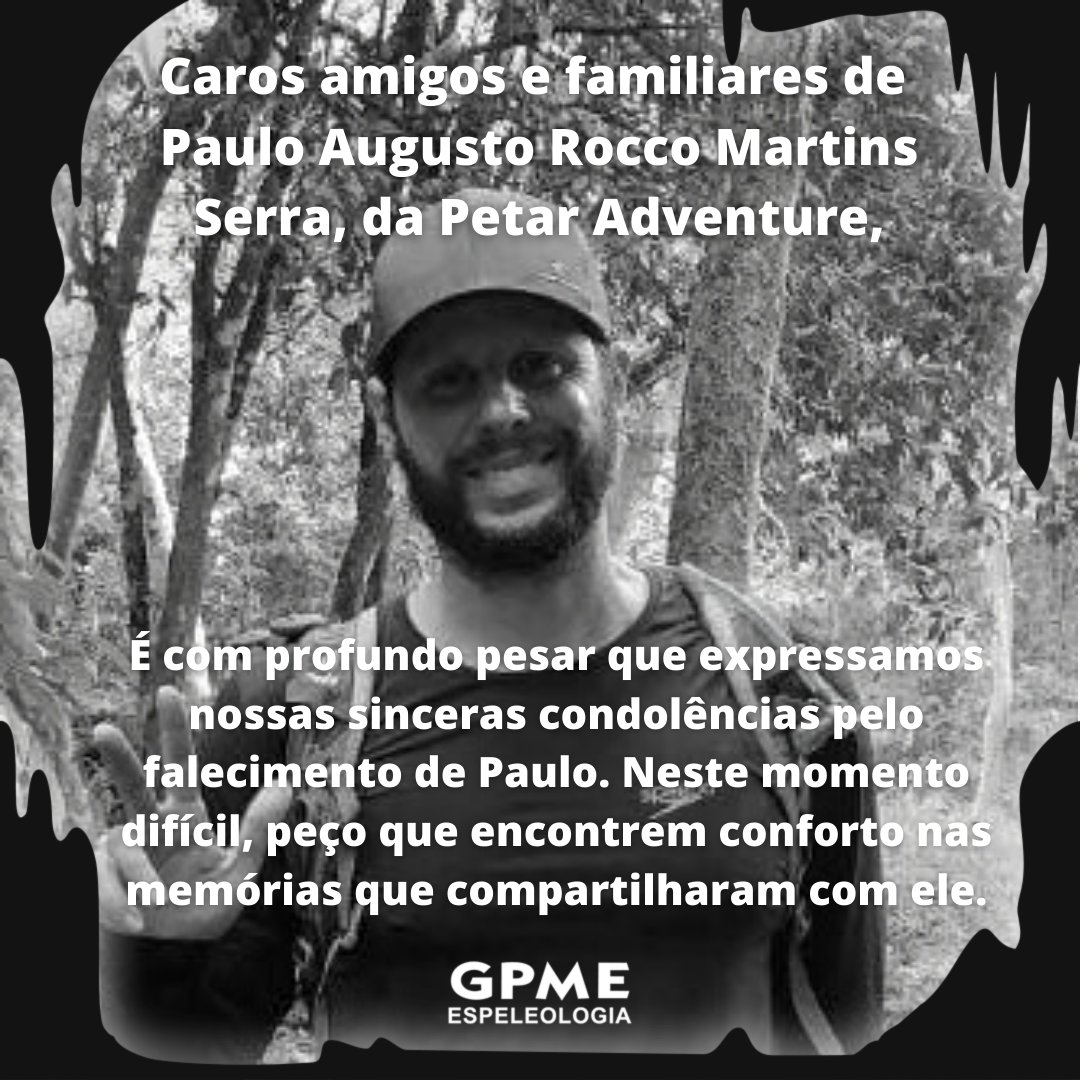 Caros amigos e familiares de Paulo Augusto Rocco Martins Serra, da Petar Adventure,

É com profundo pesar que expressamos nossas sinceras condolências pelo falecimento de Paulo. Neste momento difícil, peço que encontrem conforto nas memórias que compartilharam com ele.