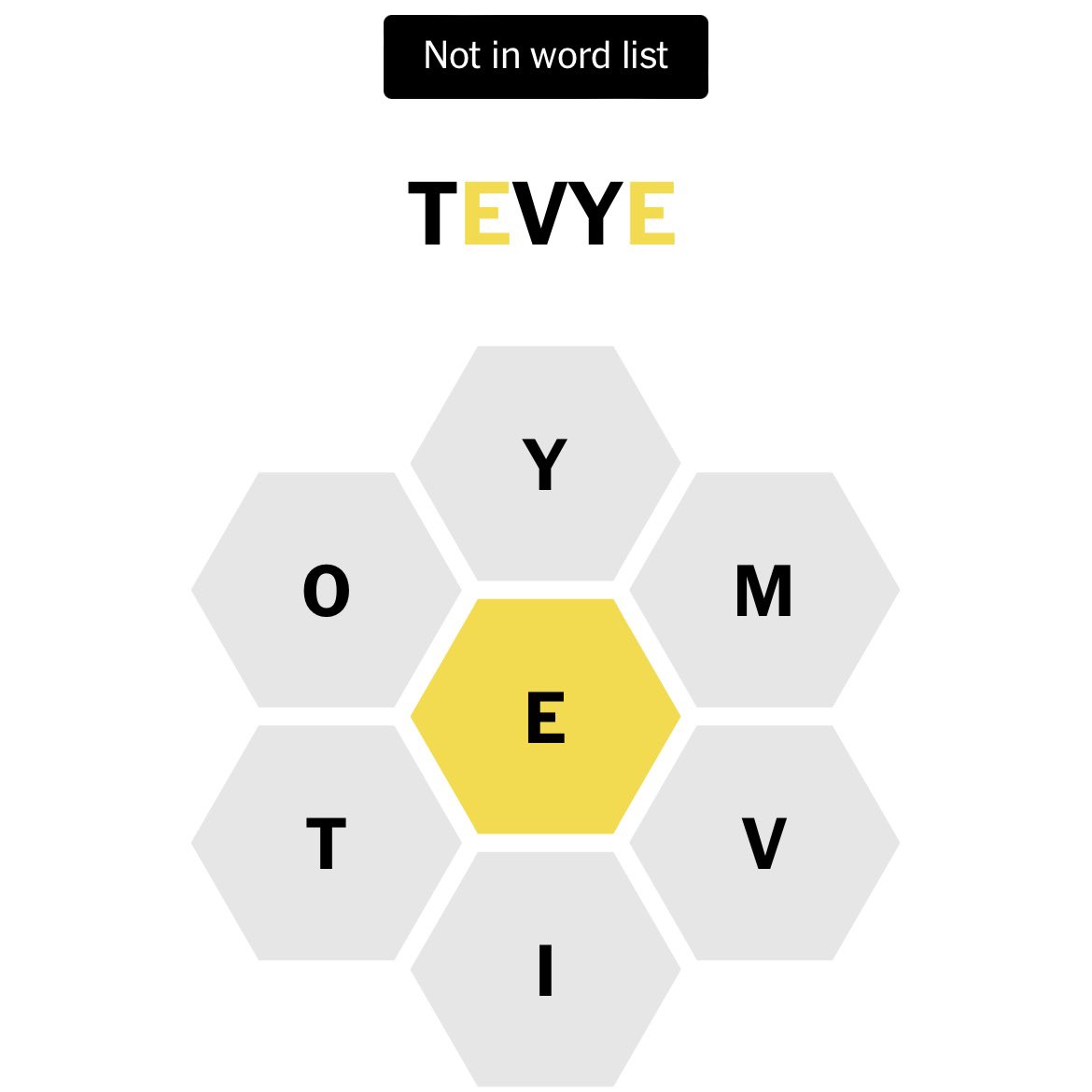 adhegi's tweet photo. Beeatrice doesn’t fiddle around.  #NYTSpellingBee #hivemind #RIPTopol https://t.co/Vi0AqqgUIh