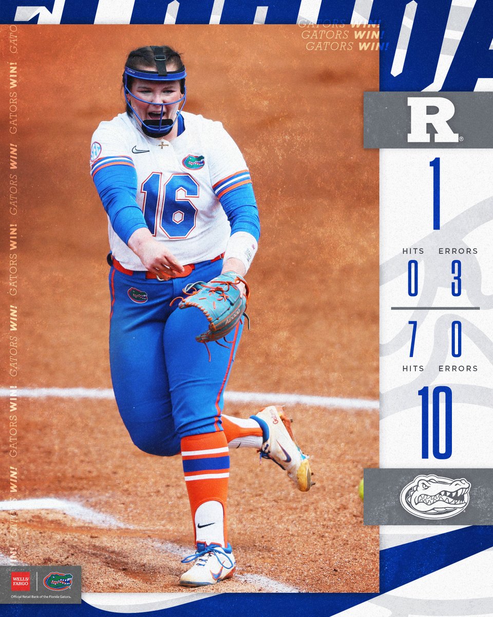 GatorsSB's tweet photo. Lexie Delbrey hurls the first no-hitter of her career!🥳

#GoGators | Presented by @WellsFargo https://t.co/nRfwWuQpu7
