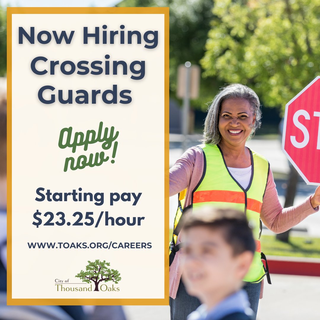 The City needs YOU!🌳 Become a part of an important program focused on safety for your students walking and biking to school. 👉Starting pay of $23.25 per hour, sick leave, and all training and equipment provided. 👉Apply now at toaks.org/careers.