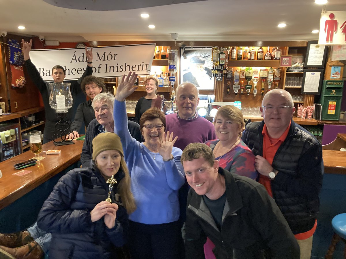 AranIslandFerry's tweet photo. To the Banshees of Inisherin cast and crew, we’re so proud of the Oscar nominations. Best wishes from Inis Mór. Ádh Mór! #Oscars #BansheesofInisherin #Oscars2023 #inishmore #inismor https://t.co/trCQe89wlO