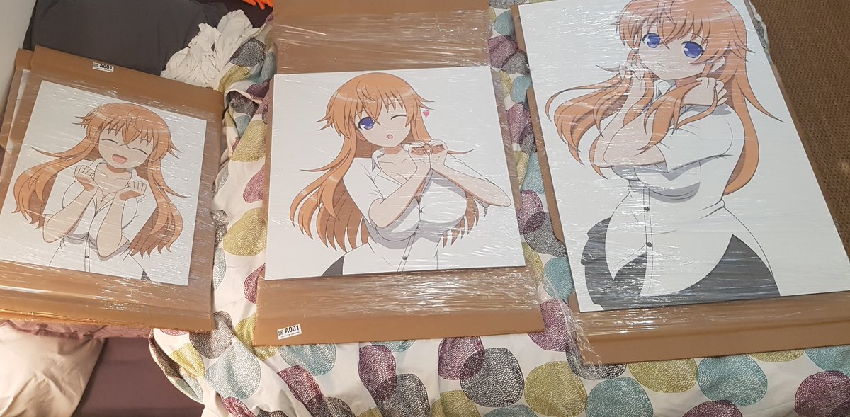 Midori_Chan__'s tweet photo. This week, I got a good delivery : 3 Hard frames of @bryanz09 artworks, so happy to have them at home !! 🥰❤️

#midori #hardframe #animegirl #wallpaper #frame #orangehair #cute #moe #hearthand #drawer #artist #artworks https://t.co/NsF3J36UzY
