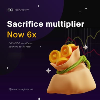 Pulsefinity's tweet image. All #USDC sacrifices are counted to 1$ rate
