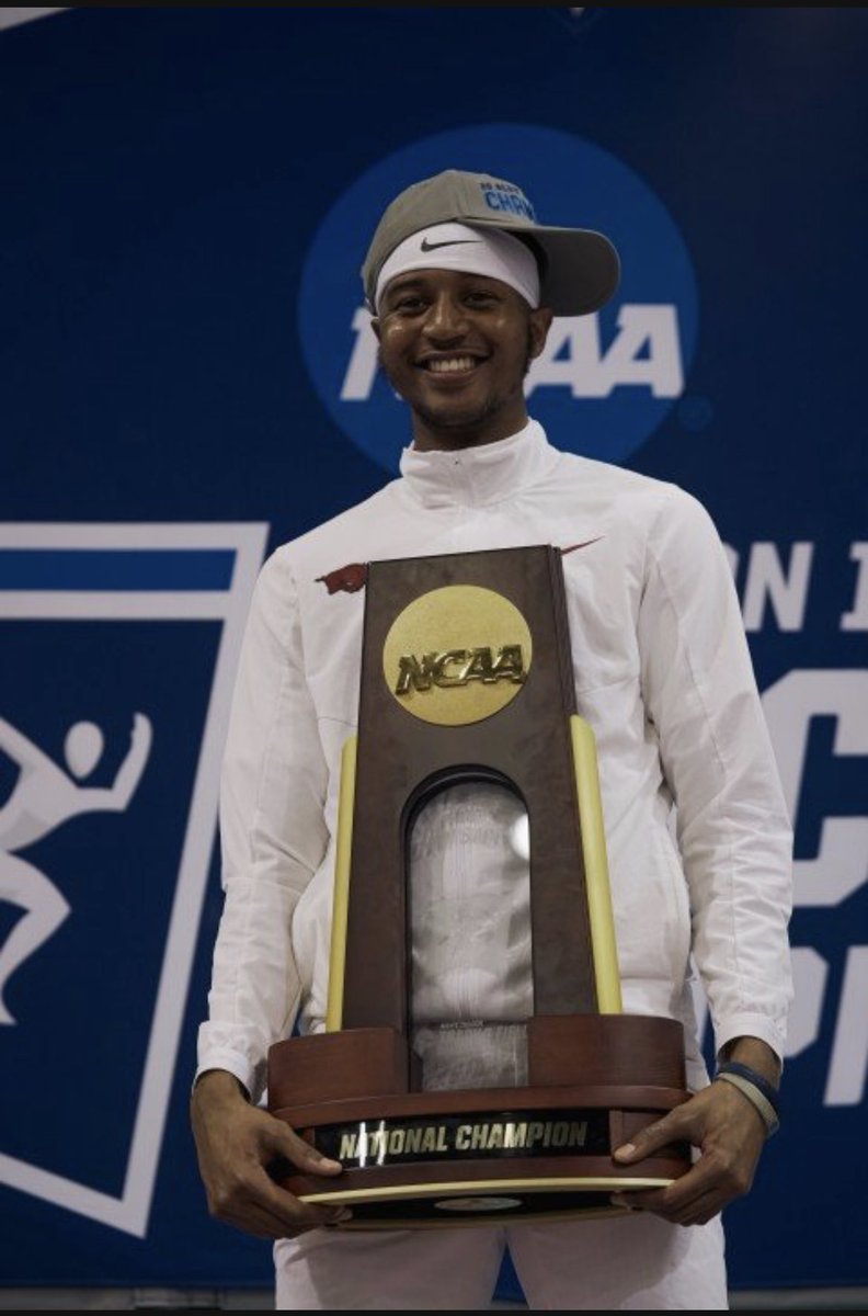 🐗 National Champions🏆. Words cannot describe this feeling that I have right now. I tore my left adductor at the beginning of season and it took some time and patience to get back to full health. I trusted God’s plan and now we have taken care of business for indoors.
