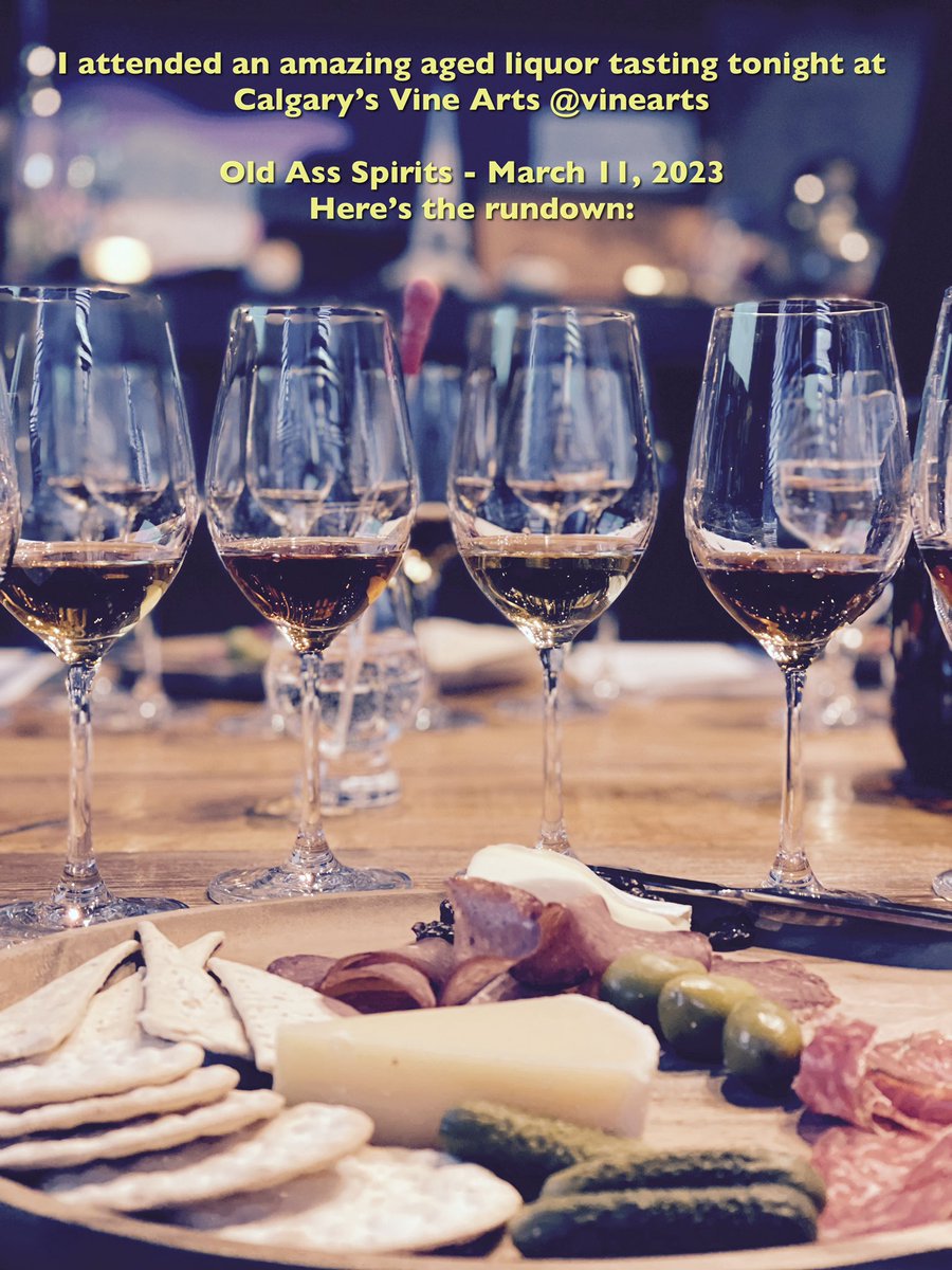 Arlene1971's tweet photo. Old Ass Spirits Tasting @VineArts
#spirits #VineArts #distilled #cognac #SpiritTasting #armagnac #whisky #calvados #genever #agedrum #yyclife #AgedSpirits https://t.co/NYFC2ZXSRO