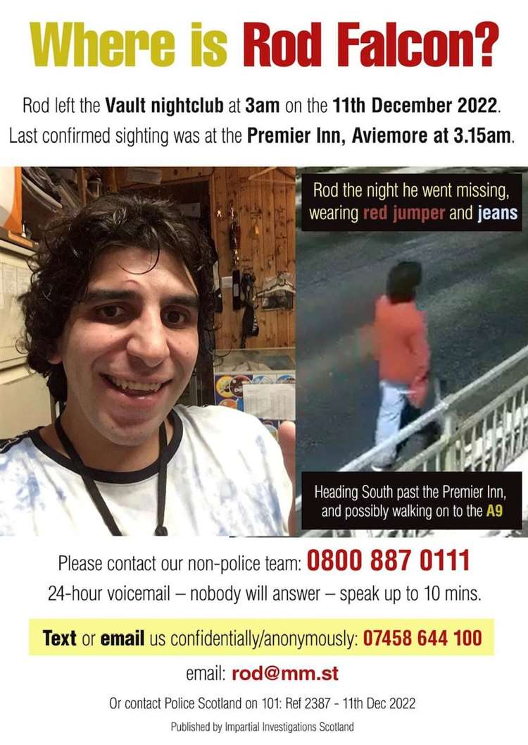 TrulyCriminal1's tweet photo. Rodrigo Falcon has been missing since December 11, 2022 from #Aviemore, #Scotland.
If you have any information relating to Rodrigo's case, please contact the number provided.
#missing #missingperson #HelpFindRodrigo #missingpersonscase #missingpersonscases https://t.co/Pq776cuHmW