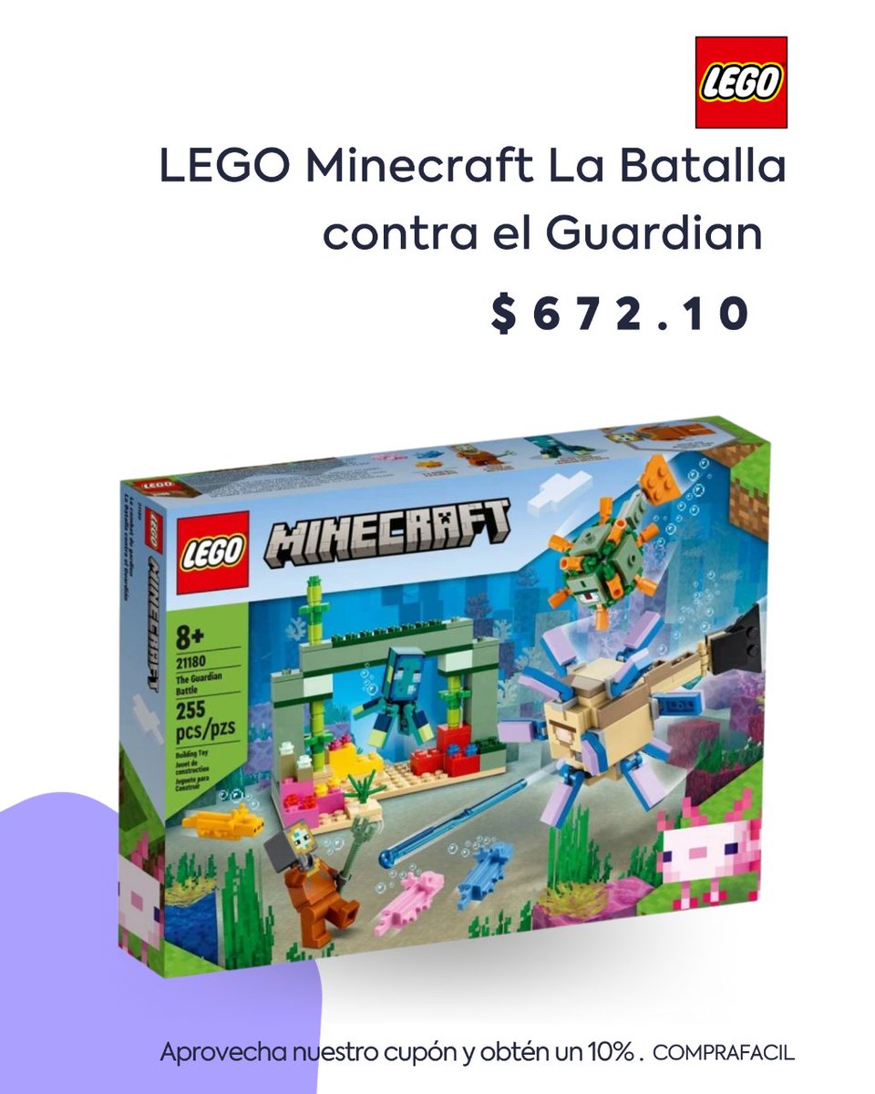 pistismex's tweet photo. Océanos de diversión para jugadores de
Minecraft
Este cautivador set Minecraft encomienda a los niños
una trepidante misión llena de desafíos en las
profundidades del océano

#PistisShop #Ecommerce #TiendaEnLinea
#SorpresasPistis
💳 #paypal
Envíos más rápidos, seguros y gratis 📦 https://t.co/me5nqN5Ff1