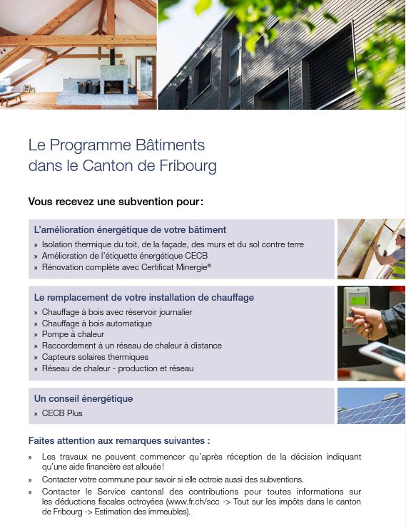 ServicesSec's tweet photo. 2023 - Le Programme Bâtiments dans le canton de Fribourg. Efficacité énergétique et énergies renouvelables, des investissements rentables sur le moyen à long terme.

A votre service pour rénover avec les subventions 2023.

#Energie #cecb #cecb_plus #subvention #fribourg https://t.co/Lv8TXAIYEx