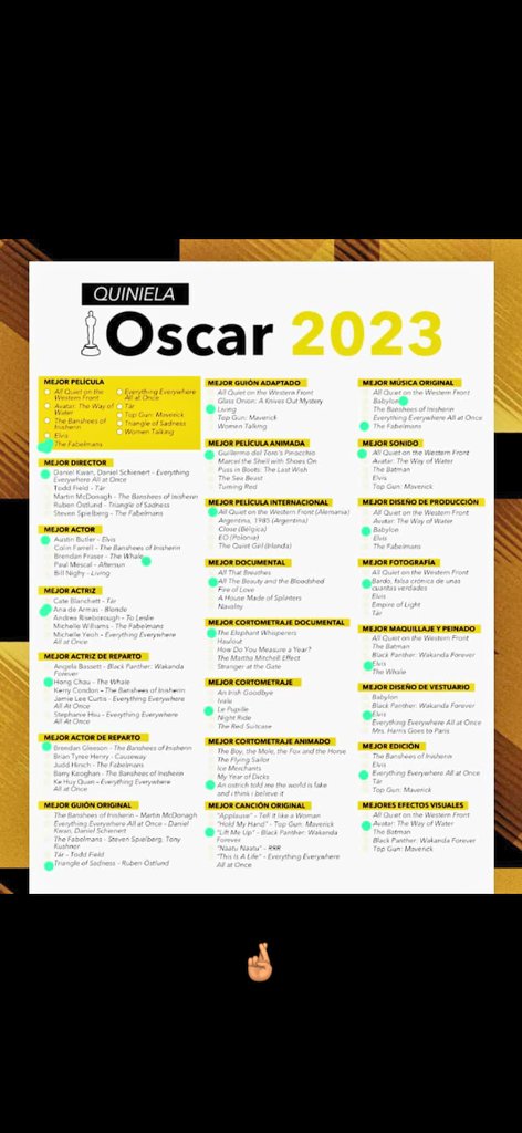 luisesl1997's tweet photo. #Oscars95 Predicciones 🤞🏽. Actor principal la más difícil de elegir https://t.co/neKTvSWcCv