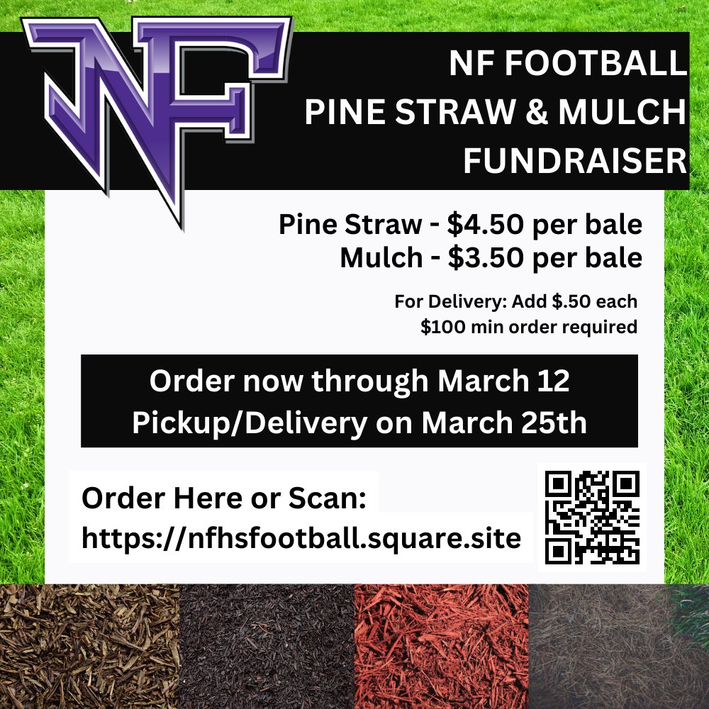 NoFoFootball's tweet photo. Last day to make orders for PS &amp; Mulch. Thank you for your support! https://t.co/7utmoPgm1g