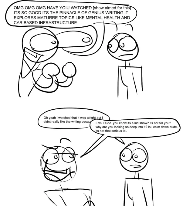 hate to be one of the "draws an obnoxious comic to portray something that is kinda annoying" but i see this way too much LOL 