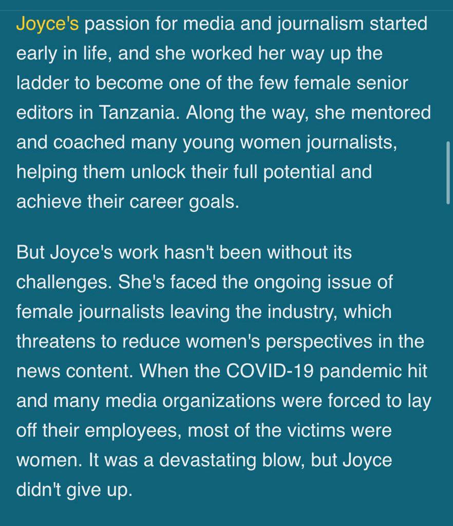 JoyceBazira's tweet photo. It was such a honour to be featured in The Giving Tuesday Africa platform, as one of the women who are supporting other women to progress in their careers #africa # careers #Tuesday Africa https://t.co/N6gwopq6sE