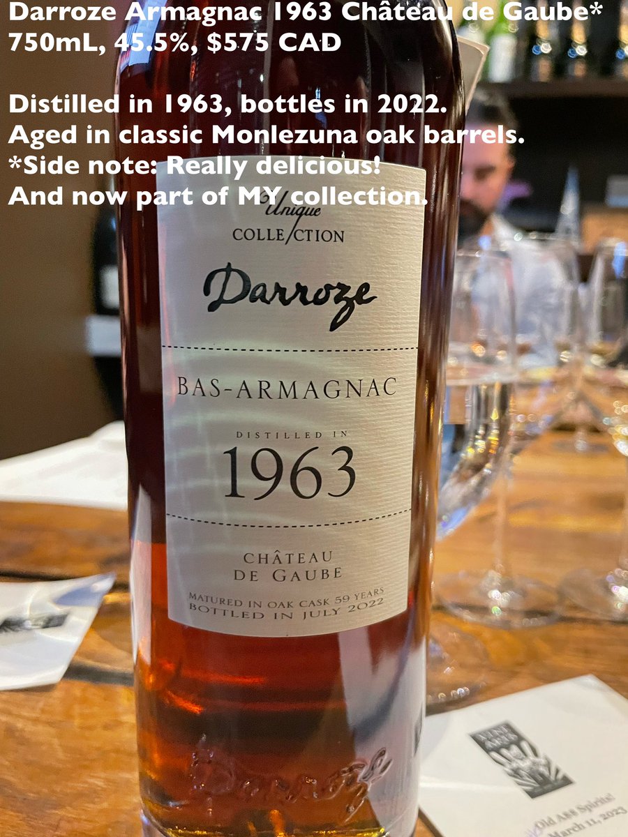 Arlene1971's tweet photo. Old Ass Spirits Tasting @VineArts
#spirits #VineArts #distilled #cognac #SpiritTasting #armagnac #whisky #calvados #genever #agedrum #yyclife #AgedSpirits https://t.co/woOUWUyVPK