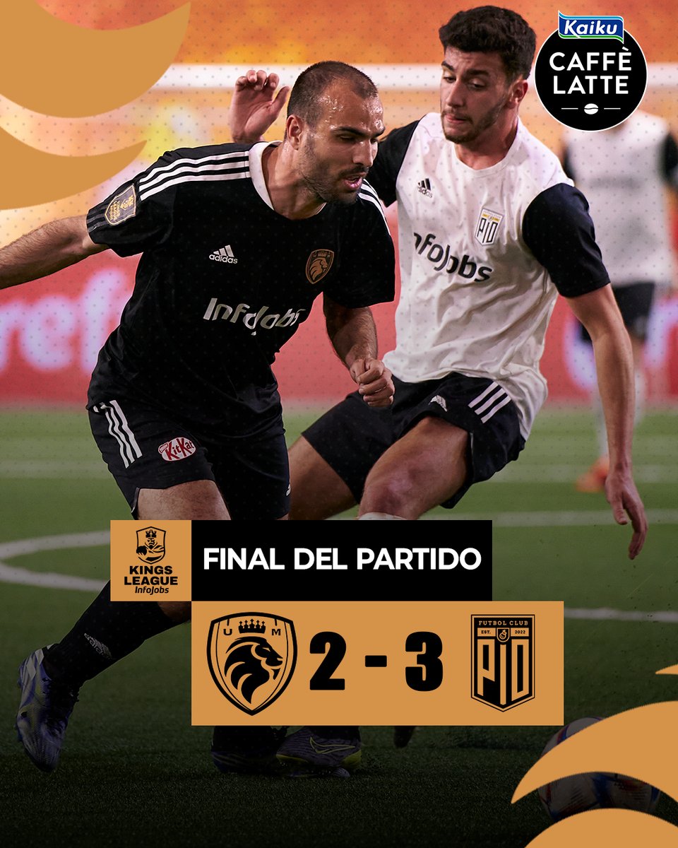UltMostoles's tweet photo. ✅ ¡Final del partido! 

❌ Derrota en el Cupra Arena.

@kaikucaffelatte | #LeonesDeMostoles #KingsLeagueJ10 https://t.co/kHzaFDTYPi